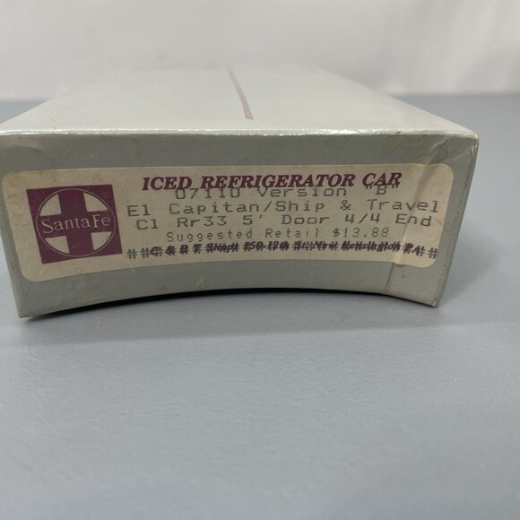 Vintage HO C&BT Santa Fe El Capitan Ice Reefer SFRD 36521 Orange Train Car Kit - Picture 2 of 7